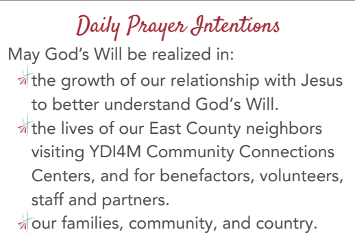 Daily Prayer Intention Week 1